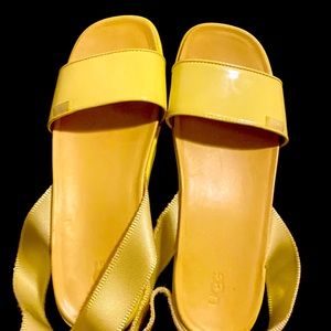 Lennox Lemonade Yellow💛 UGG ankle strap sandals